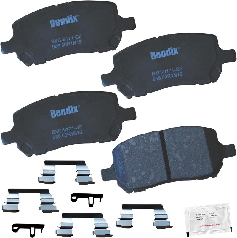 Bendix Priority1 CFC956 Ceramic Front Brake Pads for Chevrolet Cobalt 2010-2005, Pontiac G4 2006-2005, G5 2010-2007, Pursuit 2006-2005, Saturn Ion 2007-2003 - Image 1